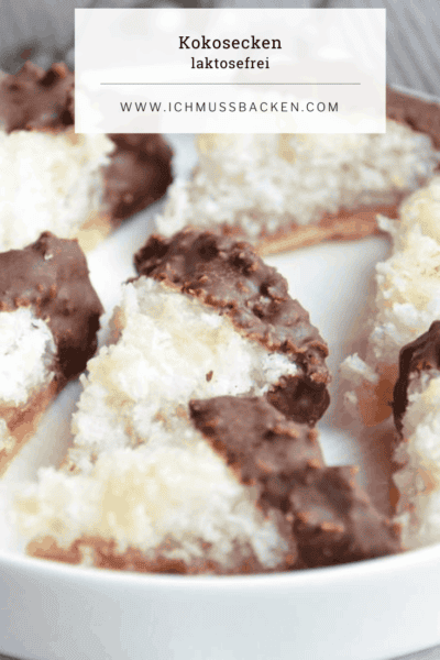 Kokosecken mit Marzipan und Schokoladenglasur, laktosefrei - Ich muss ...