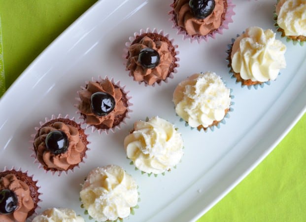 Amarena Schoko Karotte Kokos Mini-Cupcakes