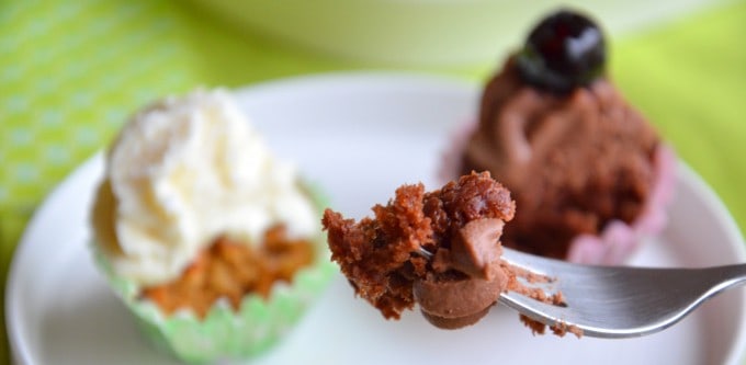 Amarena Schoko Mini-Cupcake