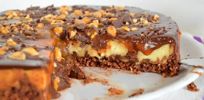 Schokolade-Erdnuss-Cheesecake, laktosefrei