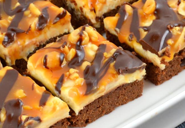 Erdnuss-Karamell-Brownies, laktosefrei
