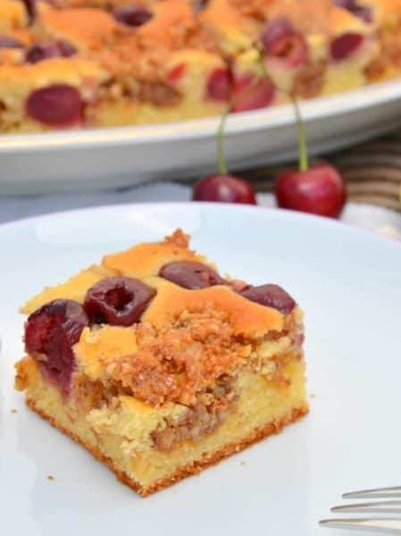 Kirschkuchen mit Karamell, laktosefrei - Ich muss backen