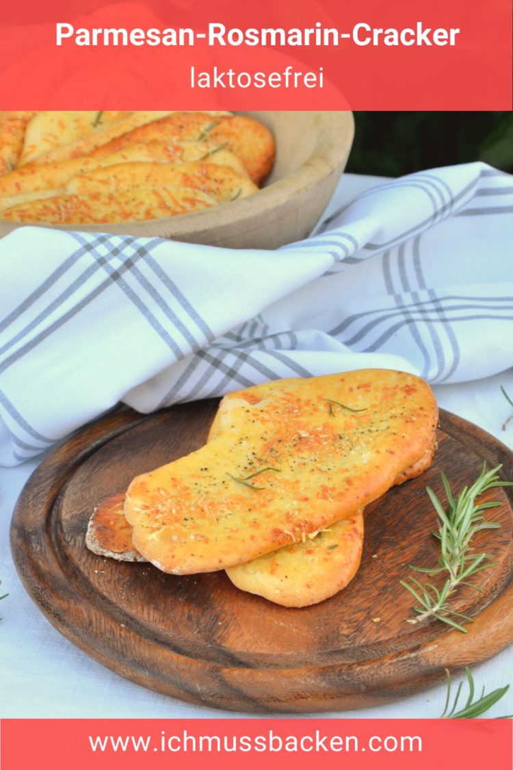 Parmesan-Rosmarin-Cracker, laktosefrei - Ich muss backen
