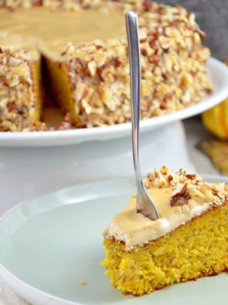 Kürbistorte mit Kaffeeglasur, laktosefrei - Ich muss backen