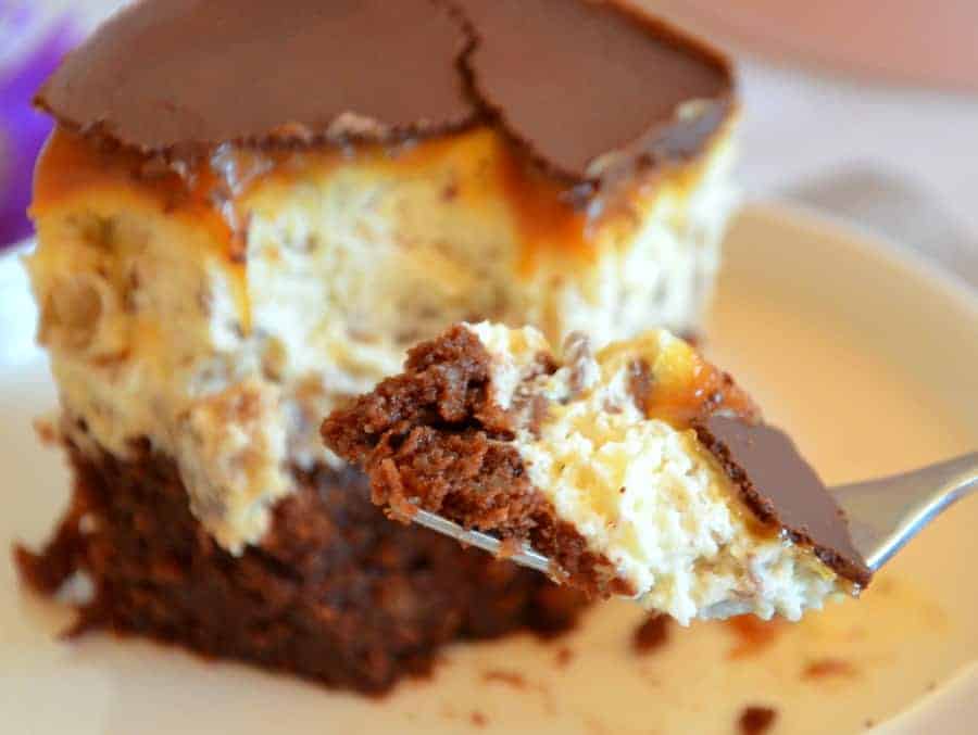 Cheesecake Würfel mit Karamell