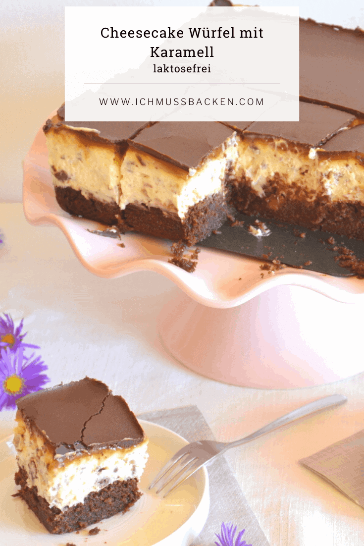 Cheesecake Würfel mit Karamell