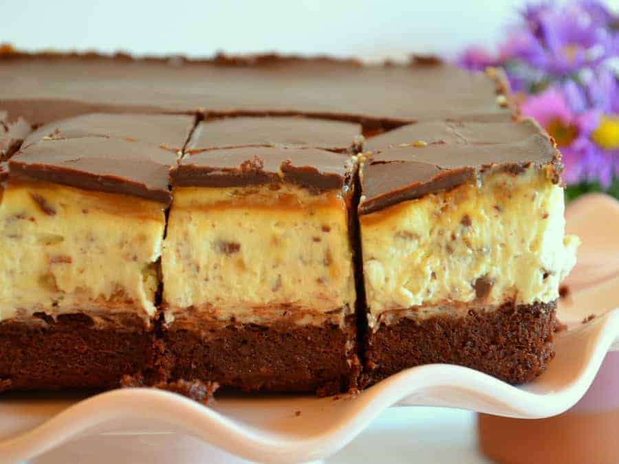 Cheesecake Würfel mit Karamell