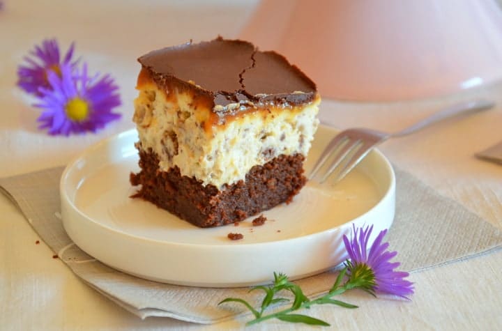 Cheesecake Würfel mit Karamell