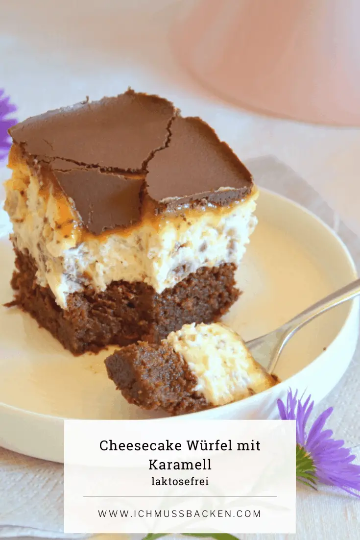 Cheesecake Würfel mit Karamell