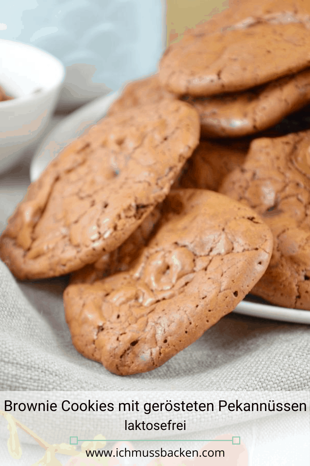 Brownie Cookies mit gerösteten Pekannüssen