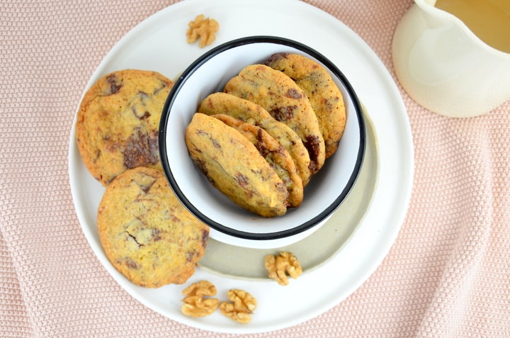 Chocolate Chip Cookies mit extra-großen Chocolate Chunks, laktosefrei