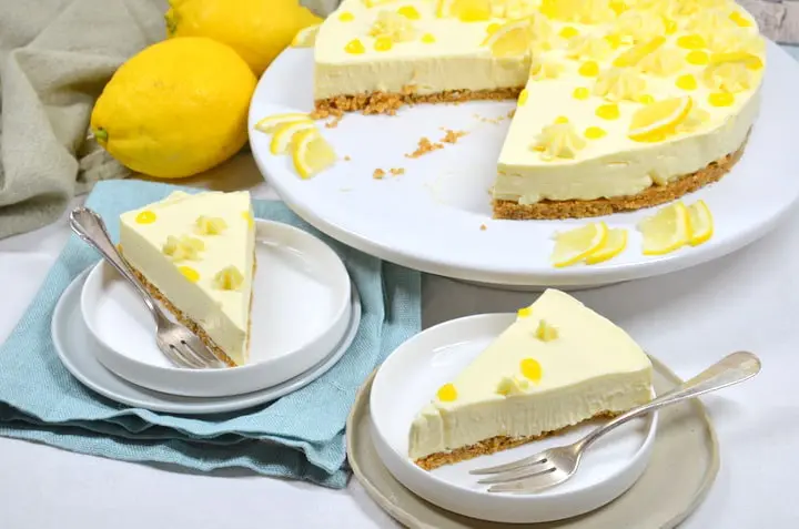 No-bake Lemon Curd Cheesecake, laktosefrei