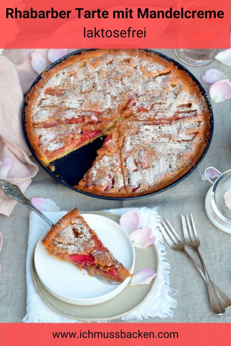 Rhabarbertarte mit Mandelcreme, laktosefrei - Ich muss backen Rhabarbertarte mit Mandelcreme, laktosefrei - Ich muss backen