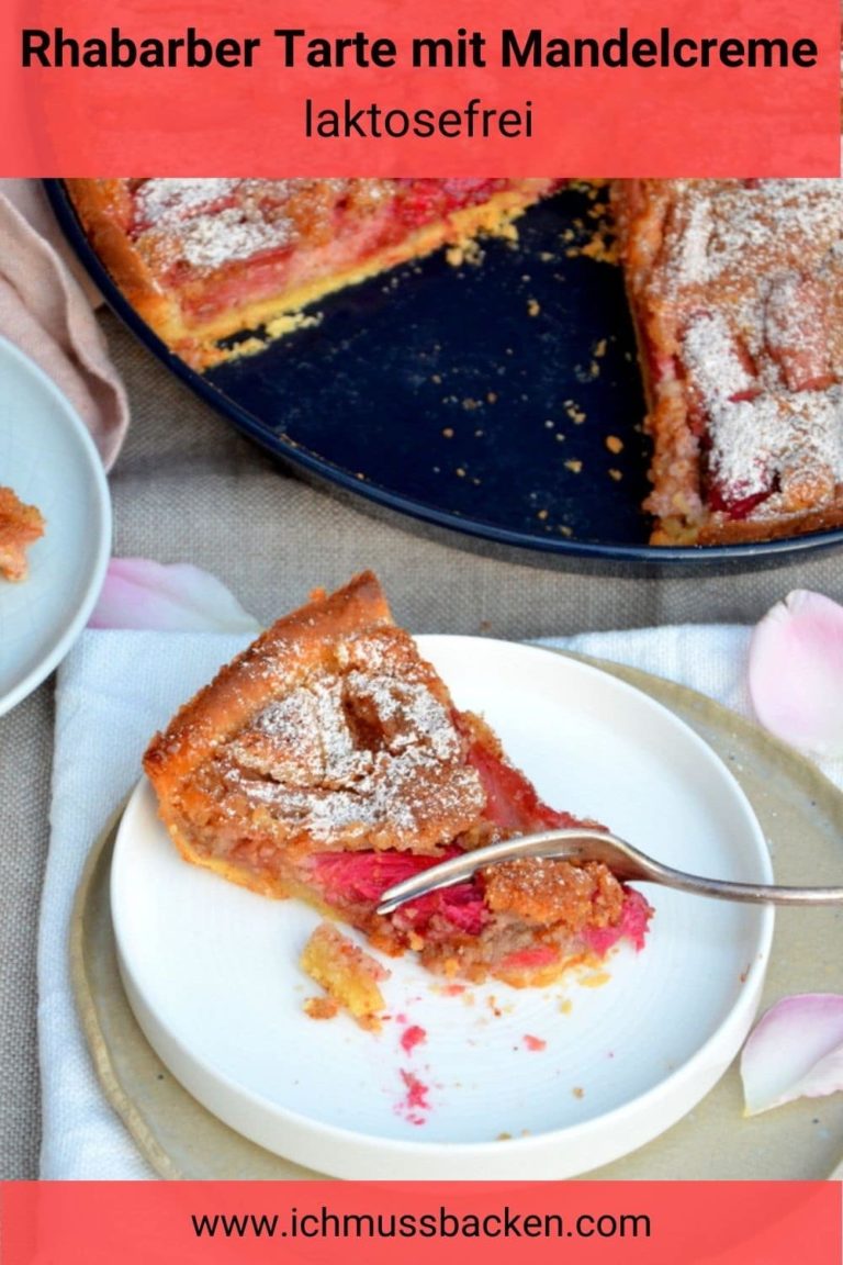 Rhabarbertarte mit Mandelcreme, laktosefrei - Ich muss backen Rhabarbertarte mit Mandelcreme, laktosefrei - Ich muss backen
