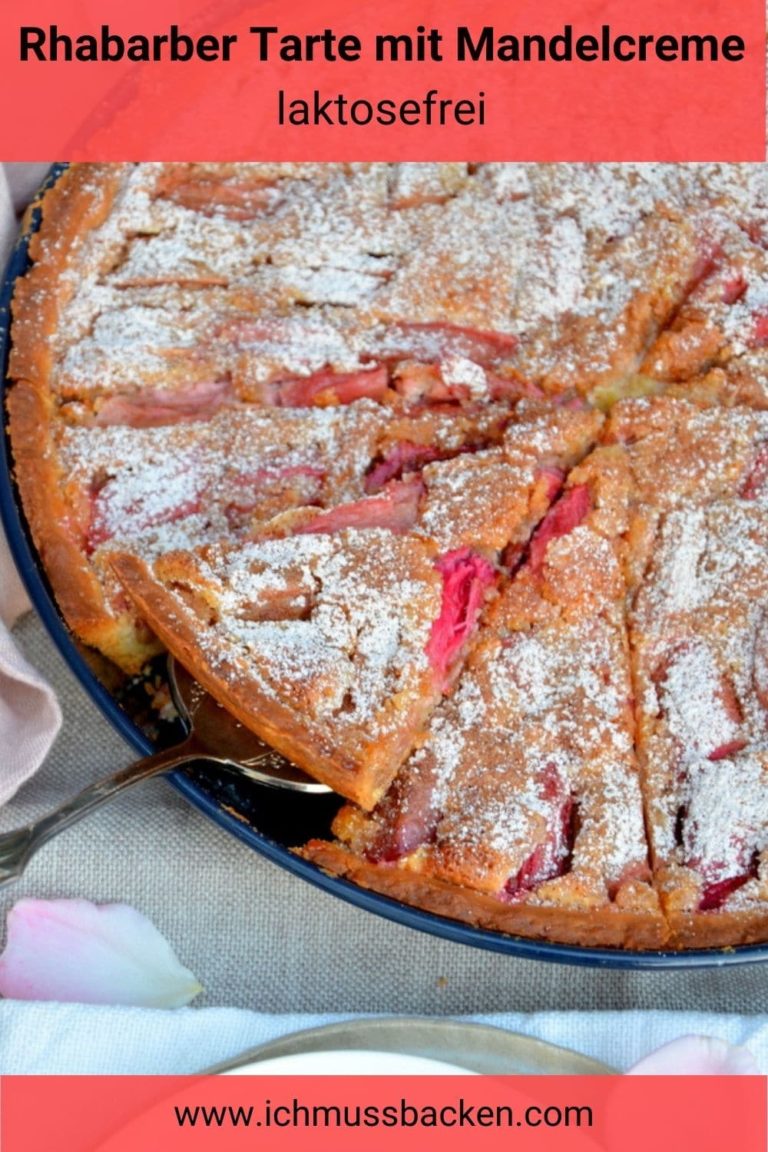Rhabarbertarte mit Mandelcreme, laktosefrei - Ich muss backen Rhabarbertarte mit Mandelcreme, laktosefrei - Ich muss backen