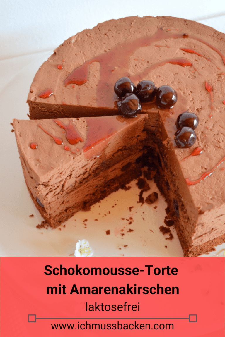 Schokomousse-Torte mit Amarenakirschen, laktosefrei - Ich muss backen