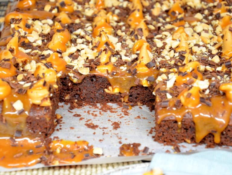 Erdnussbutter-Karamell-Brownies, laktosefrei - Ich muss backen Erdnussbutter-Karamell-Brownies, laktosefrei - Ich muss backen