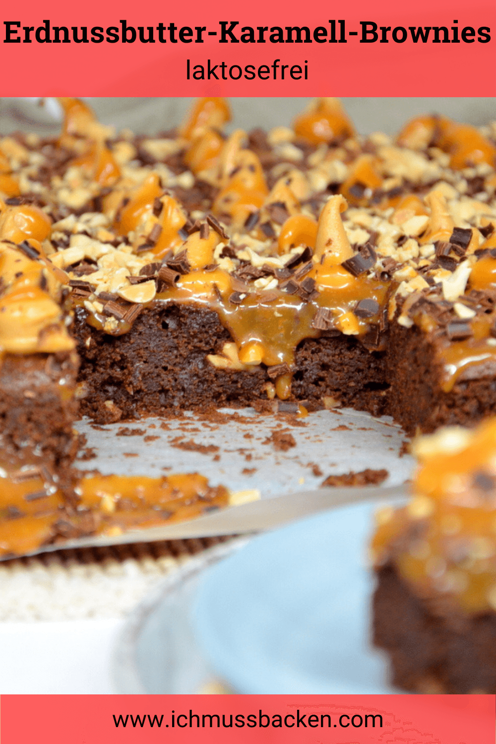 Erdnussbutter-Karamell-Brownies 