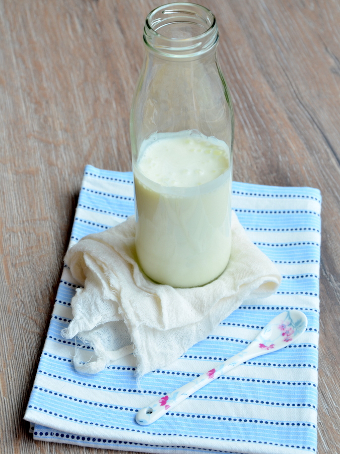 Laktosefreie Buttermilch aus Joghurt und Milch