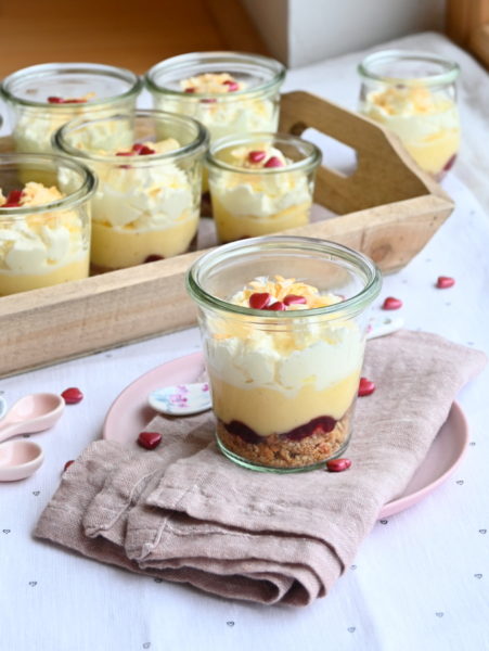 Valentinstag: Feines Kokos-Dessert mit Himbeermarmelade, laktosefrei ...