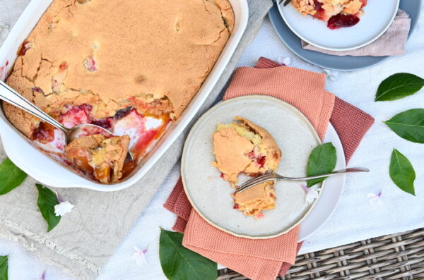 Cobbler mit Pfirsichen, Nektarinen und Ringlotten, laktosefrei - Ich ...