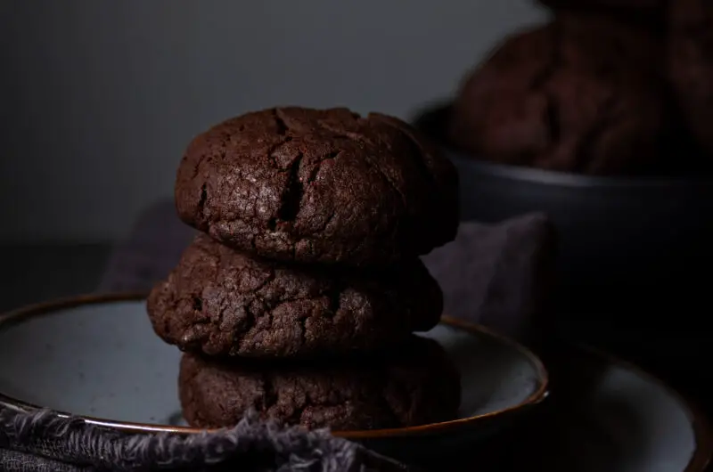 Chocolate Cookies mit Tahini, vegan