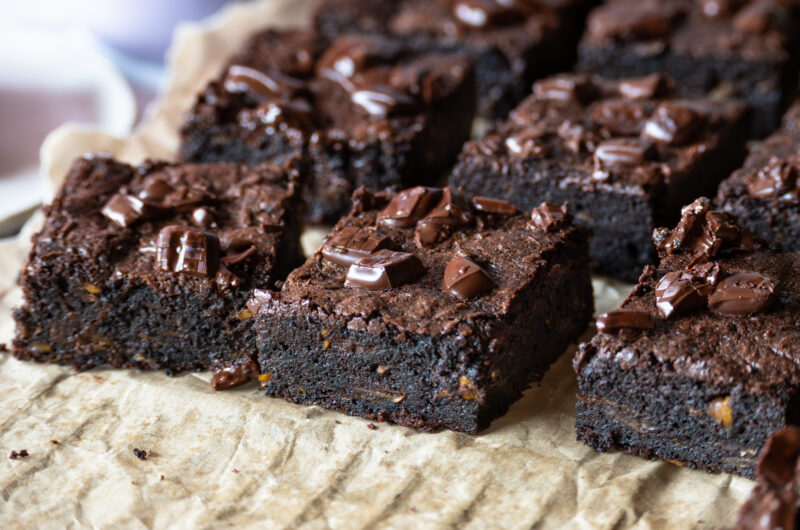 Triple Chocolate Zucchini-Brownies, laktosefrei