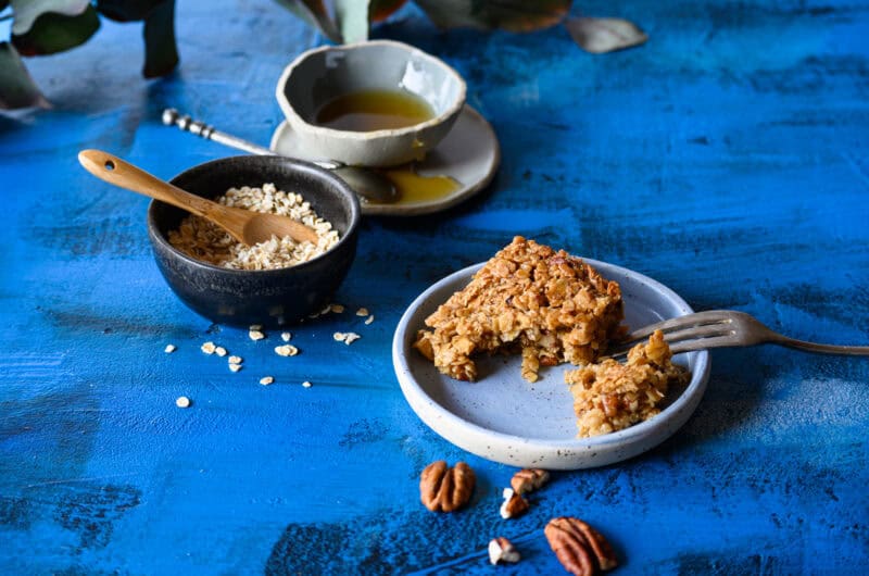 Haferriegel mit Honig & Pekannüssen