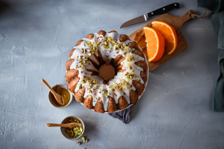 Pistazien-Orangen-Gugelhupf